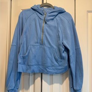 Women's lululemon half zip scuba Blue with gold hardware Hoodie